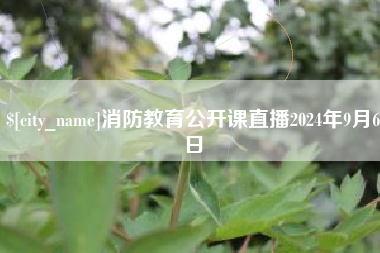 博尔塔拉蒙古消防教育公开课直播2024年9月6日