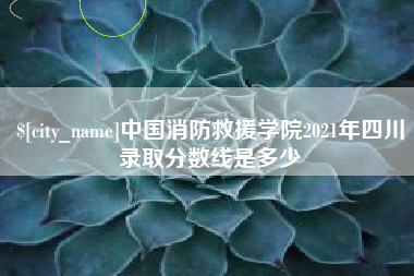 博尔塔拉蒙古中国消防救援学院2021年四川录取分数线是多少