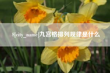 博尔塔拉蒙古九宫格排列规律是什么