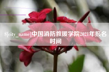 博尔塔拉蒙古中国消防救援学院2021年报名时间
