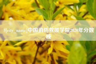 博尔塔拉蒙古中国消防救援学院2020年分数线